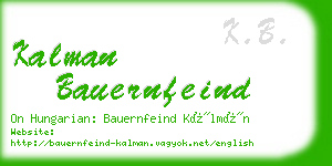 kalman bauernfeind business card